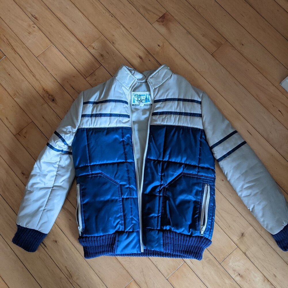 Blue and White Ski Jacket - Women's Snow Jacket